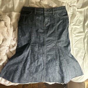 nOir Jewelry Blue Gray Trumpet Skirt Knee-Length Work